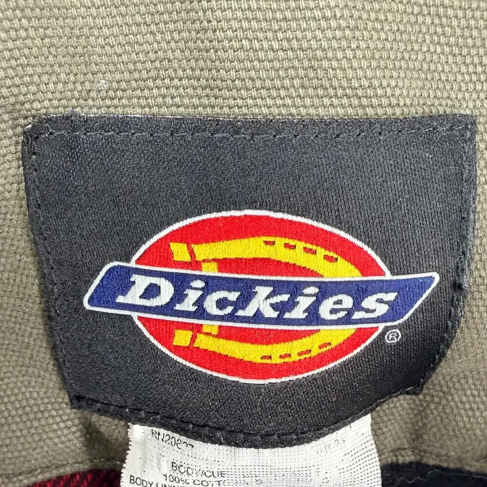 Dickies Flannel Lined Duck Shirt Jacket Men's 5XL Heritage Workwear Big Tall